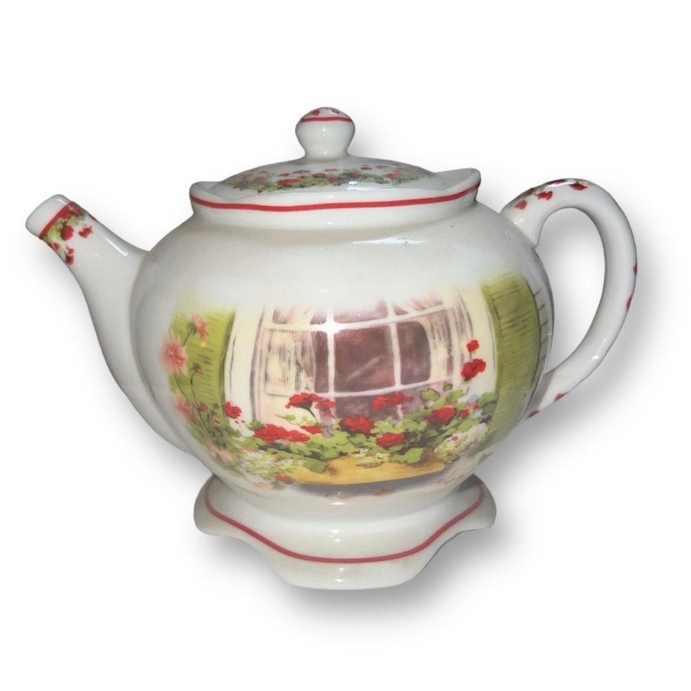 Hydrangea teapot